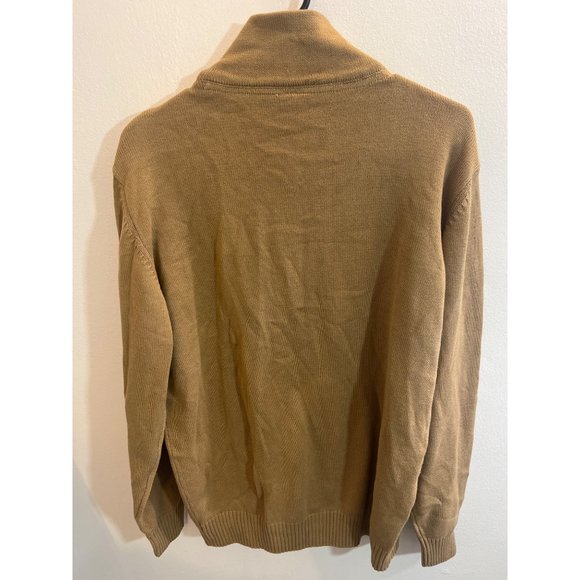 SCANDIA WOODS CAMEL BROWN COLLARED MENS CARDIGAN SWEATSHIRT SMALL - Picture 4 of 6